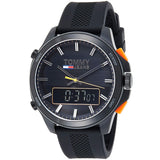 Tommy Hilfiger Jeans Analog Black Dial Black Silicone Strap Watch For Men - 1791763 Buy Now By Tommy Hilfiger