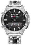 Tommy Hilfiger Digital Black Dial Silver Mesh Bracelet Watch For Men - 1791765 Buy Now By Tommy Hilfiger