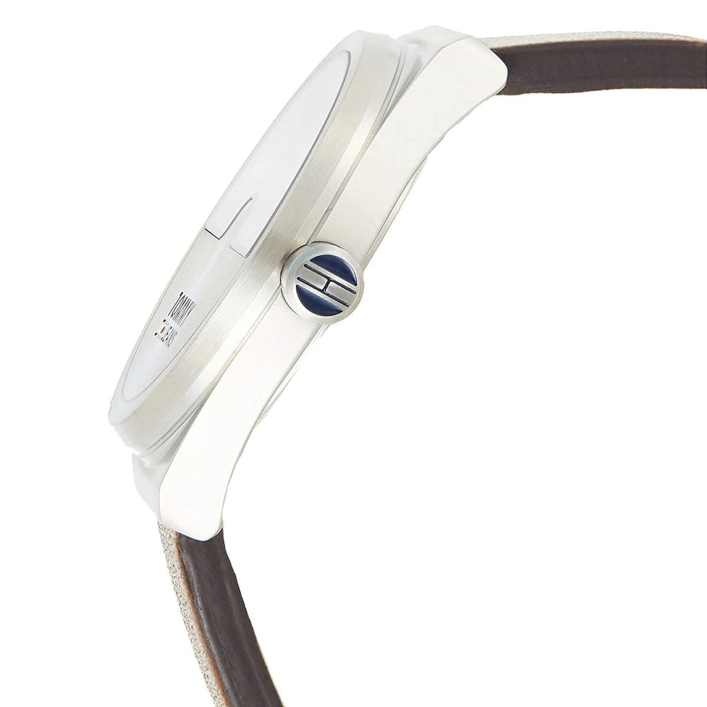 Tommy Hilfiger Monogram Pop Quartz Silver Dial Brown Leather Strap Watch For Men - 1791772 Buy Now By Tommy Hilfiger