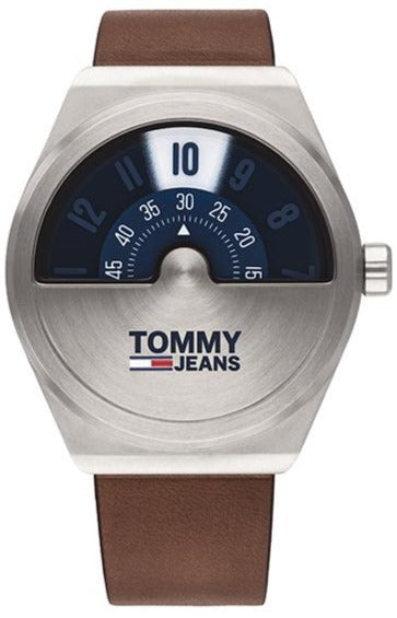 Tommy Hilfiger Monogram Pop Quartz Silver Dial Brown Leather Strap Watch For Men - 1791772 Buy Now By Tommy Hilfiger