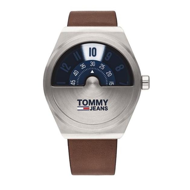 Tommy Hilfiger Monogram Pop Quartz Silver Dial Brown Leather Strap Watch For Men - 1791772 Buy Now By Tommy Hilfiger