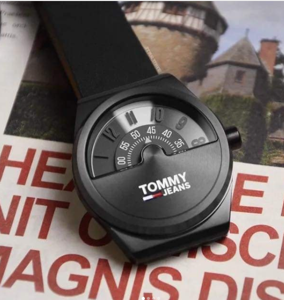 Tommy Hilfiger Monogram Pop Quartz Black Dial Black Leather Strap Watch For Men - 1791773 Buy Now By Tommy Hilfiger