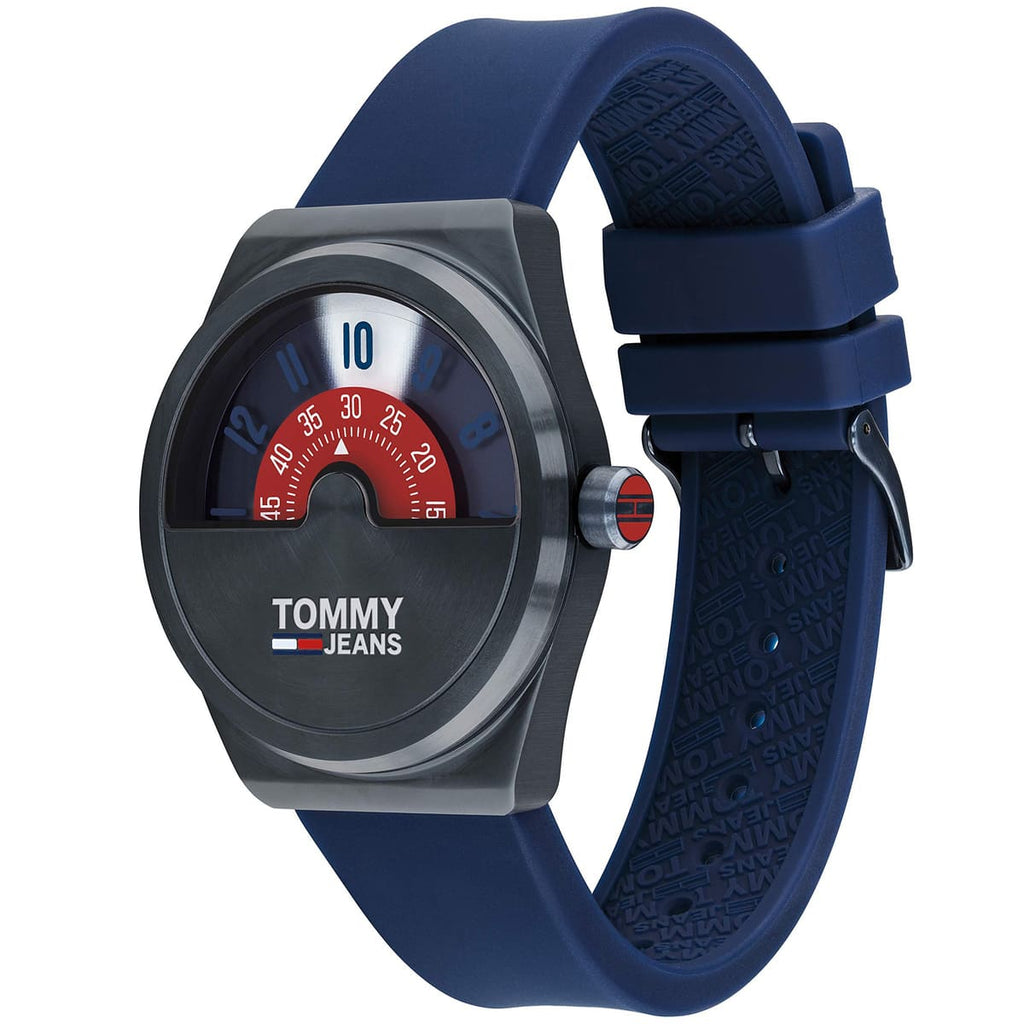 Tommy Hilfiger Monogram Pop Quartz Blue Dial Blue Silicone Strap Watch For Men - 1791775 Buy Now By Tommy Hilfiger