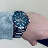 Tommy Hilfiger Mason Quartz Blue Dial Silver Steel Strap Watch for Men - 1791788 Buy Now By Tommy Hilfiger