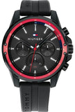 Tommy Hilfiger Mason Black Dial Black Rubber Strap Watch for Men - 1791793 Buy Now By Tommy Hilfiger