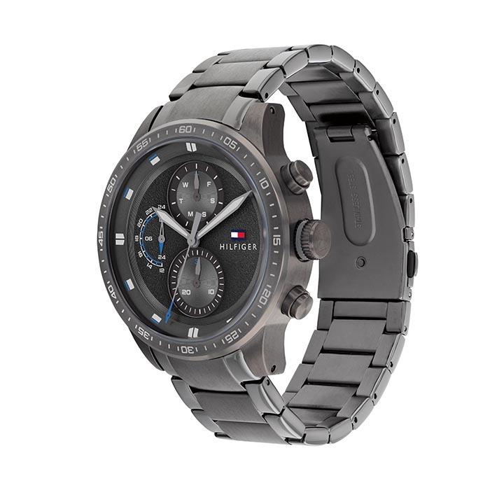 Tommy Hilfiger Trent Chronograph Grey Dial Grey Steel Strap Watch For Men - 1791806 Buy Now By Tommy Hilfiger