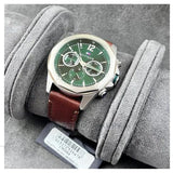 Tommy Hilfiger Lars Chronograph Green Dial Brown Leather Strap Watch For Men - 1792064 Buy Now By Tommy Hilfiger