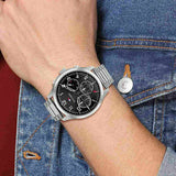 Tommy Hilfiger Asher Chronograph Black Dial Silver Steel Strap Watch For Men - 1791852 Buy Now By Tommy Hilfiger