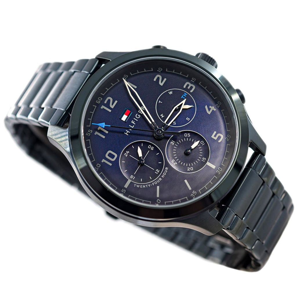 Tommy Hilfiger Asher Chronograph Blue Dial Blue Steel Strap Watch For Men - 1791853 Buy Now By Tommy Hilfiger