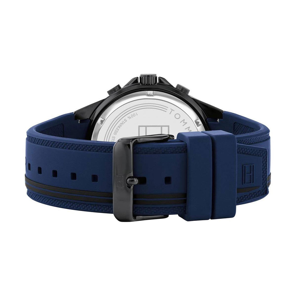 Tommy Hilfiger Aiden Chronograph Blue Dial Blue Silicone Strap Watch For Men - 1791860 Buy Now By Tommy Hilfiger