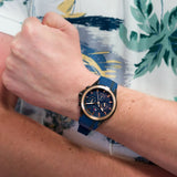 Tommy Hilfiger Aiden Chronograph Blue Dial Blue Silicone Strap Watch For Men - 1791860 Buy Now By Tommy Hilfiger