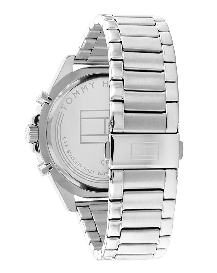 Tommy Hilfiger Larson Multifunction Black Dial Silver Steel Strap Watch For Men - 1791916 Buy Now By Tommy Hilfiger