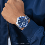 Tommy Hilfiger Larson Chronograph Blue Dial Silver Steel Strap Watch For Men - 1791917 Buy Now By Tommy Hilfiger