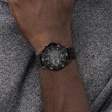 Tommy Hilfiger Larson Chronograph Black Dial Black Rubber Strap Watch For Men - 1791921 Buy Now By Tommy Hilfiger