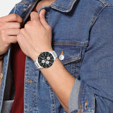 Tommy Hilfiger Jimmy Multifunction Black Dial Silver Steel Strap Watch For Men - 1791950 Buy Now By Tommy Hilfiger