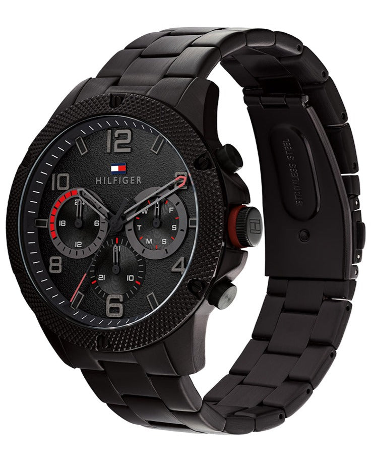 Tommy Hilfiger Blaze Chronograph Black Dial Black Steel Strap Watch For Men - 1792030 Buy Now By Tommy Hilfiger