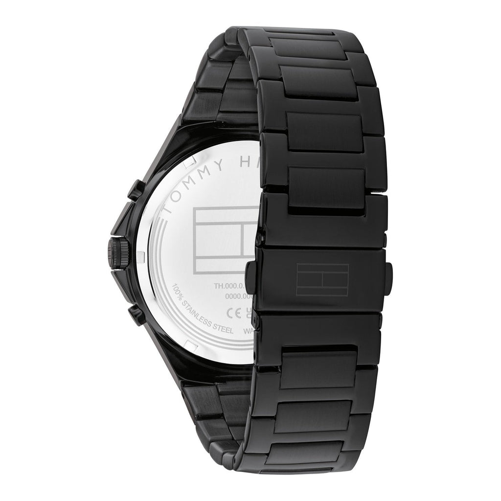 Tommy Hilfiger Justin Chronograph Black Dial Black Steel Strap Watch For Men - 1792055 Buy Now By Tommy Hilfiger