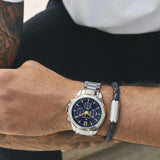 Tommy Hilfiger Lars Chronograph Blue Dial Silver Steel Strap Watch For Men - 1792059 Buy Now By Tommy Hilfiger