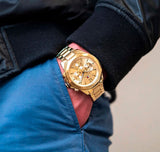 Tommy Hilfiger Lars Chronograph Gold Dial Gold Steel Strap Watch For Men - 1792060 Buy Now By Tommy Hilfiger