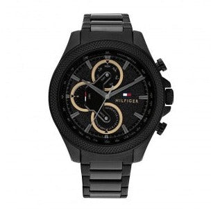 Tommy Hilfiger Clark Chronograph Black Dial Black Steel Strap Watch For Men - 1792081 Buy Now By Tommy Hilfiger