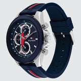 Tommy Hilfiger Clark Chronograph Blue Dial Black Leather Strap Watch For Men - 1792083 Buy Now By Tommy Hilfiger