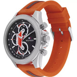 Tommy Hilfiger Clark Chronograph Grey Dial Orange Rubber Strap Watch For Men - 1792084 Buy Now By Tommy Hilfiger