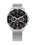 Tommy Hilfiger Jordan Chronograph Black Dial Silver Mesh Strap Watch For Men - 1792092 Buy Now By Tommy Hilfiger