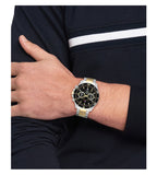 Tommy Hilfiger Jordon Chronograph Black Dial Two Tone Steel Strap Watch For Men - 1792095 Buy Now By Tommy Hilfiger