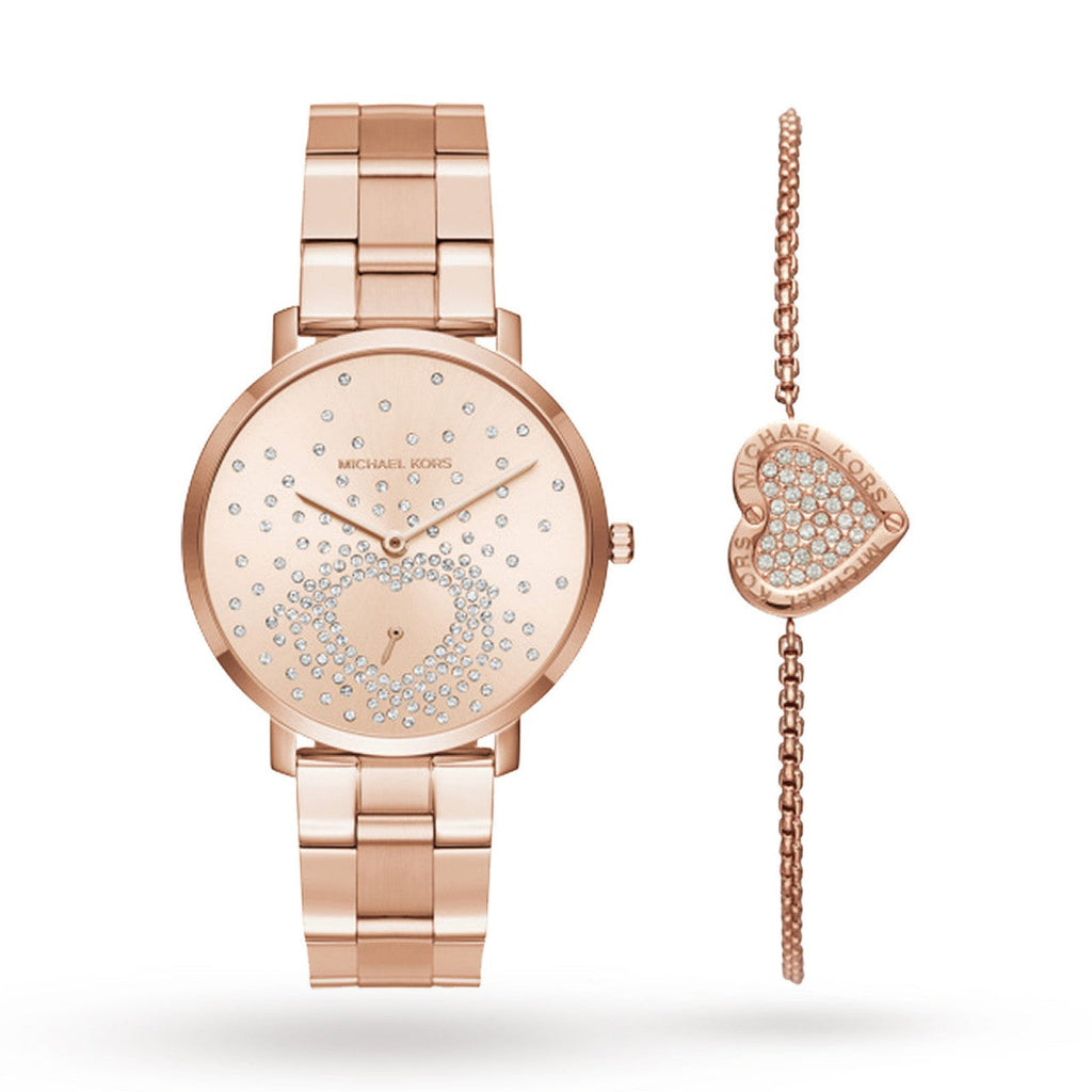 Michael Kors Jaryn Rose Gold Dial Rose Gold Steel Strap Watch for Women - MK3621 Buy Now By Michael Kors
