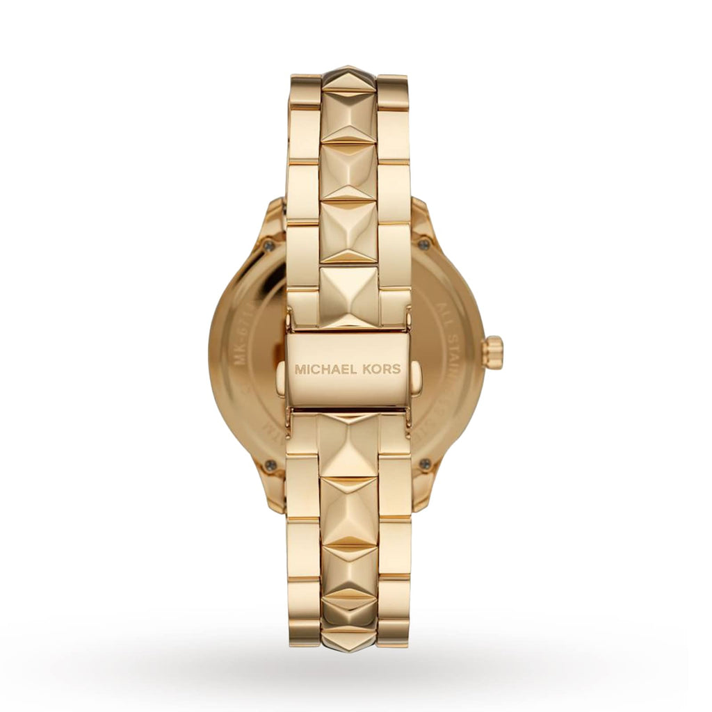 Michael Kors Runway Mercer Crystals Gold Dial Gold Steel Strap Watch For Women - MK6714 Buy Now By Michael Kors
