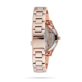 Michael Kors Lilane Three Hand Mother of Pearl White Dial Rose Gold Steel Strap Watch For Women - MK4557 Buy Now By Michael Kors