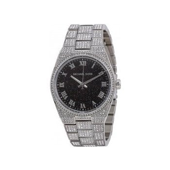Michael Kors Channing Diamonds Black Dial Silver Steel Strap Watch for Women - MK6089 Buy Now By Michael Kors