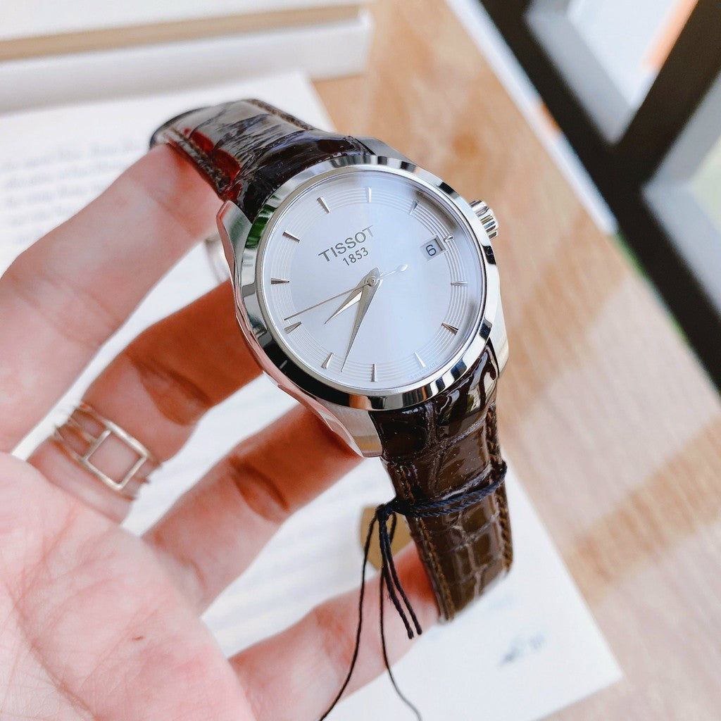 Tissot T Classic Couturier Quartz Silver Dial Watch For Women - T035.210.16.031.03 Buy Now By Tissot