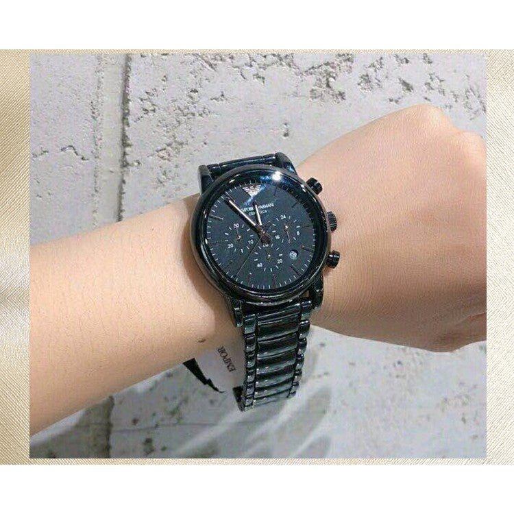 Emporio Armani Luigi Chronograph Black Dial Black Stainless Steel Watch For Men - AR1507 Buy Now By Emporio Armani