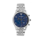 Emporio Armani Chronograph Blue Dial Silver Steel Strap Watch For Men - AR1942 Buy Now By Emporio Armani