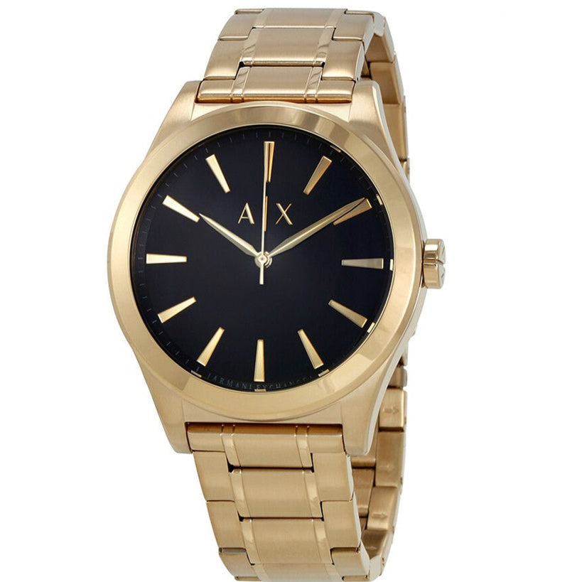Armani Exchange Nico Analog Black Dial Gold Steel Strap Watch For Men - AX2328 Buy Now By Armani Exchange