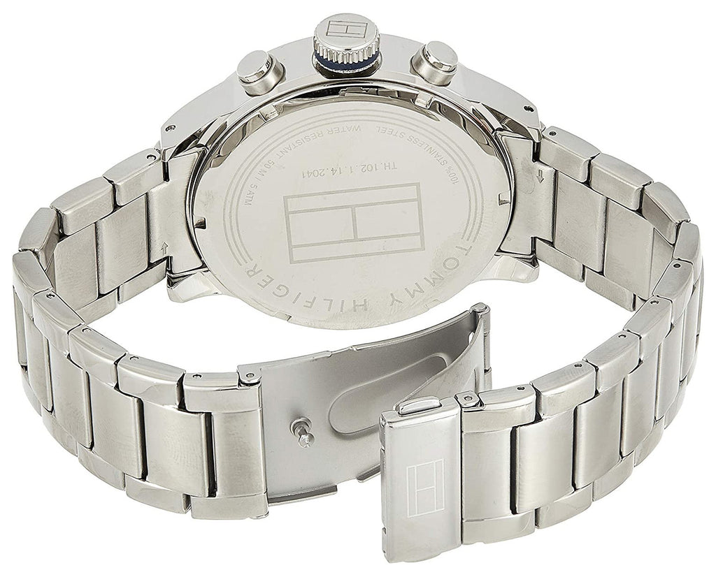 Tommy Hilfiger Jackson Chronograph Blue Dial Silver Steel Strap Watch for Men - 1791242 Buy Now By Tommy Hilfiger