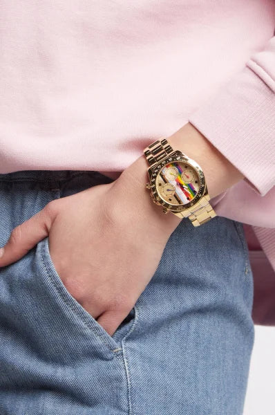 Guess Eclipse Multifunction Gold Dial Gold Steel Strap Watch for Women - GW0433L1 Buy Now By Guess