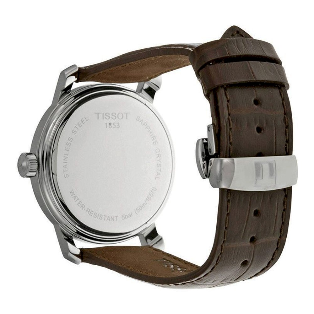 Tissot T Classic Bridgeport Silver Dial Brown Leather Strap Watch For Men - T097.410.16.038.00 Buy Now By Tissot