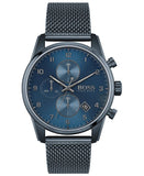 Hugo Boss Skymaster Chronograph Blue Dial Blue Mesh Bracelet Watch for Men - 1513836 Buy Now By Hugo Boss