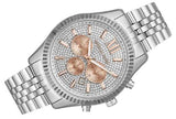 Michael Kors Lexington Chronograph Silver Dial Silver Steel Strap Watch for Men - MK8515 Buy Now By Michael Kors
