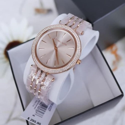 Michael Kors Darci Rose Gold Dial Two Tone Steel Strap Watch for Women - MK4327 Buy Now By Michael Kors