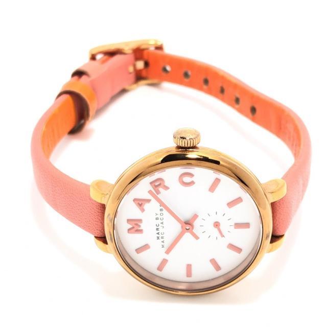 Marc Jacobs Sally White Dial Orange Leather Strap Watch for Women - MBM1355 Buy Now By Marc Jacobs