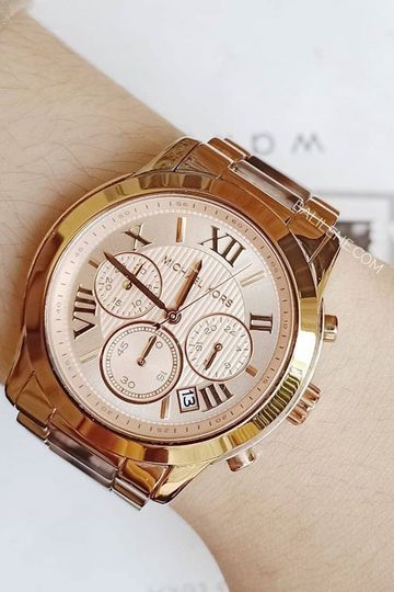 Michael Kors Cooper Rose Gold Rose Gold Steel Strap Watch for Women - MK6275 Buy Now By Michael Kors