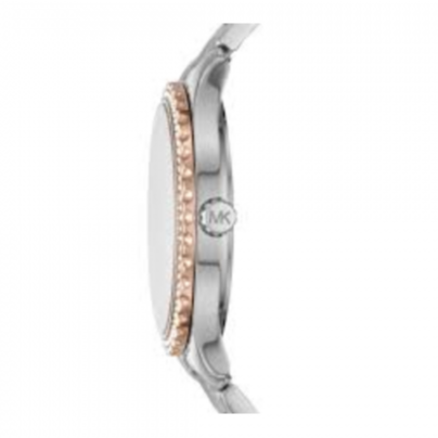 Michael Kors Layton Three Hand Mother of Pearl White Dial Two Tone Steel Strap Watch For Women - MK6849 Buy Now By Michael Kors