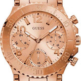 Guess Cosmic Chronograph Rose Gold Dial Rose Gold Steel Strap Watch for Women - GW0465L2 Buy Now By Guess