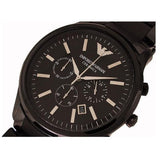 Emporio Armani Ceramica Chronograph Black Dial Black Steel Strap Watch For Men - AR1451 Buy Now By Emporio Armani
