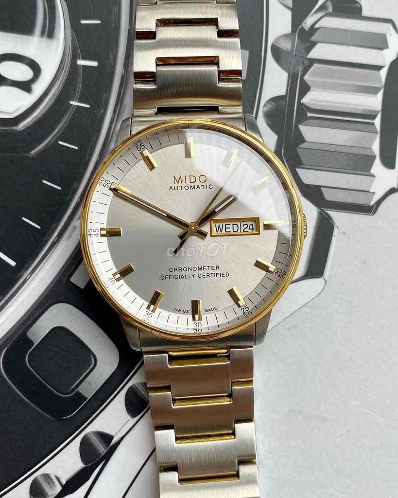 Mido Commander II Automatic Chronometer Silver Dial Two Tone Steel Strap Watch For Men - M021.431.22.071.00 Buy Now By Mido