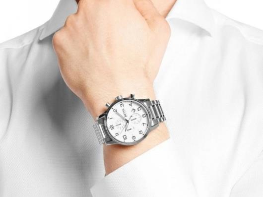 Hugo Boss Aeroliner Chronograph White Dial Silver Steel Strap Watch for Men - 1513182 Buy Now By Hugo Boss