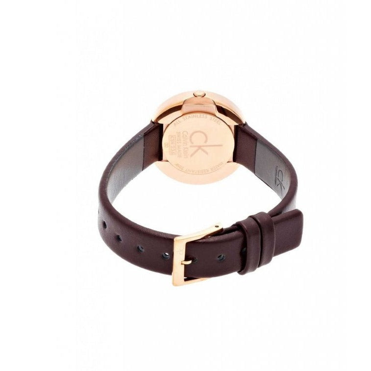 Calvin Klein Firm White Dial Brown Leather Strap Watch for Women - K3N236G6 Buy Now By Calvin Klein